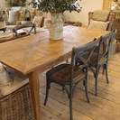 RECYCLED ELM PARQUET DINING TABLE