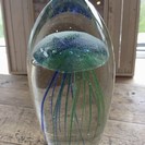 GLASS JELLY FISH PAPER WEIGHT