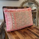 RED AND BEIGE CUSHION